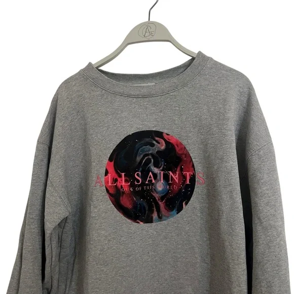 All Saints Gray Sweatshirt small - Picture 5 of 10